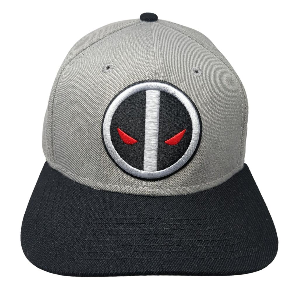 Deadpool Snapback Cap Gray One Size Adjustable Em… - image 1
